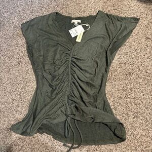 Olive green women’s shirt. NWT size L